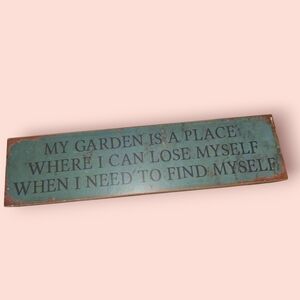Rustic Green Garden Wall Sign